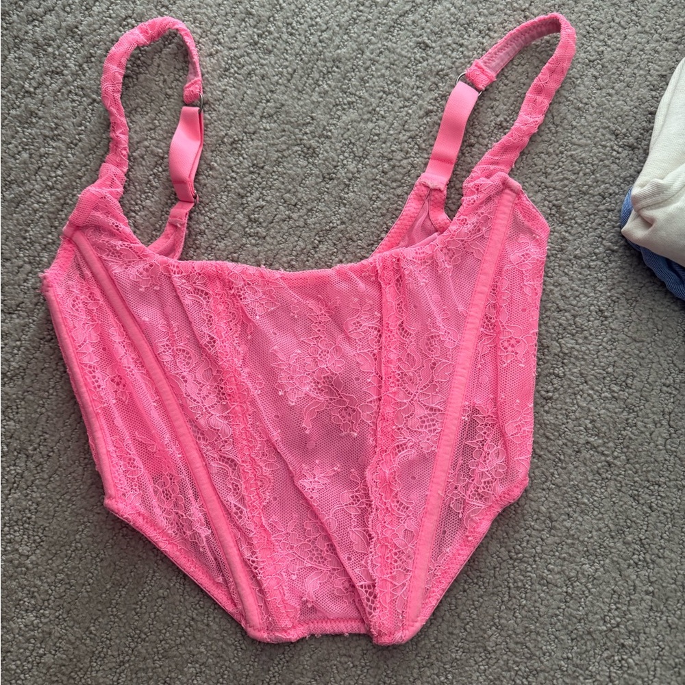 Pink Lace Women's Intimate Top